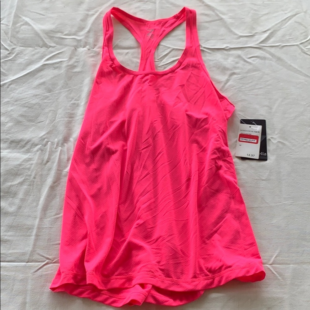 Zella Florescent Pink Athletic Tank Top
